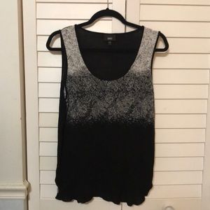 Black and white hombre tank-Large